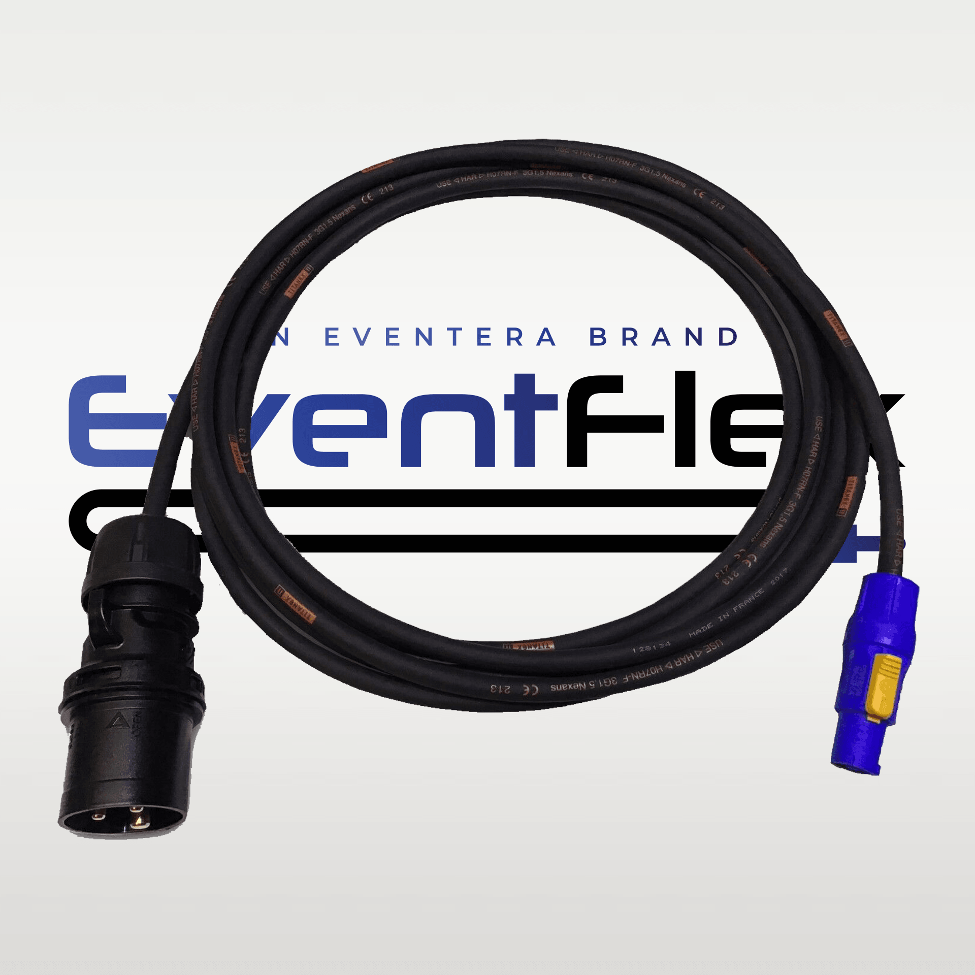EventFlex - PCE 16amp Plug to Neutrik PowerCON H07RN-F Cable - Eventera AV LTD